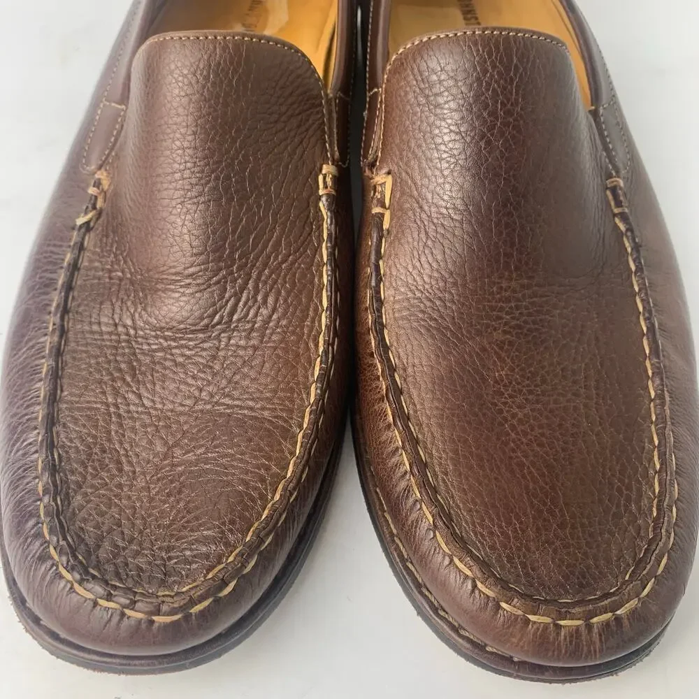 Johnston & Murphy Brown Leather Loafer Shoes Men's Size 8M Slip On Comfort